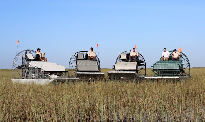 Private Airboat Tour boats